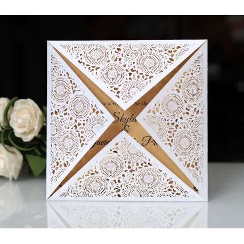 Latest Invitation Card Wedding Card Design Laser Cut Holiday Greeting Card